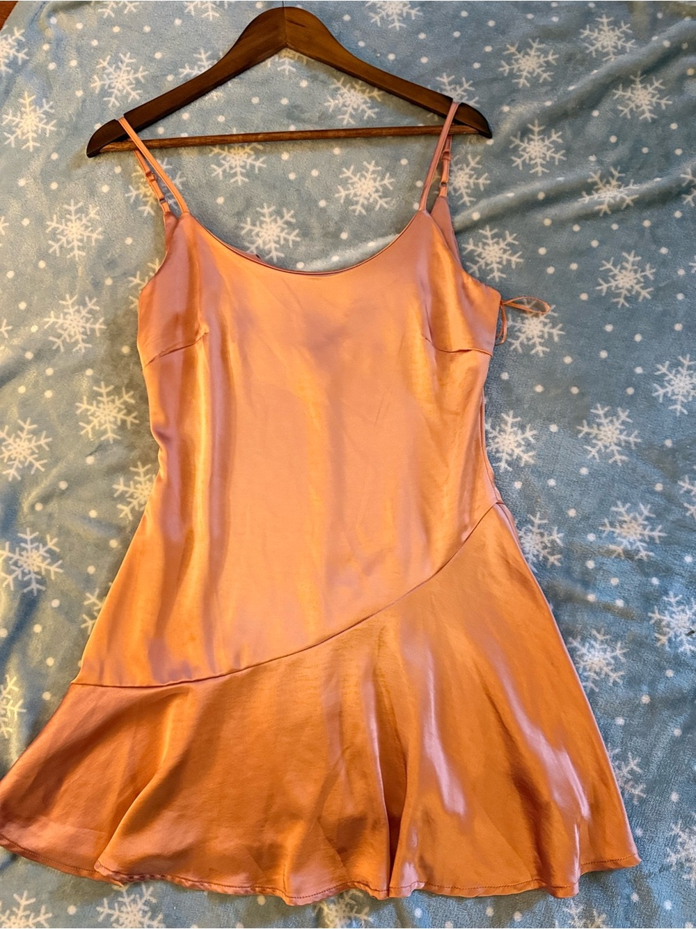 Altar'd State Women's Pink Satin Mini Slip Dress Fairycore Glamour Y2K Size S